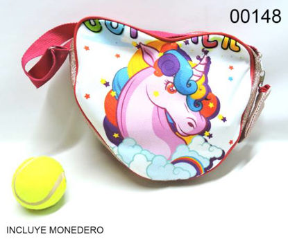 Imagen de CARTERA FORMA DE CORAZON CON MONEDERO GLITER 10.23